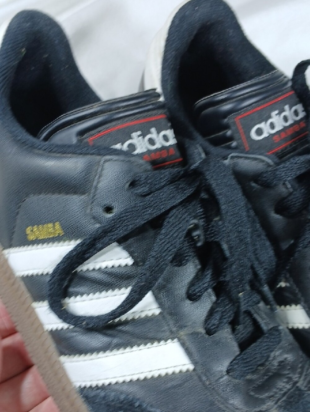 adidas Black and White Classic Leather Sneakers - Picture 4 of 13
